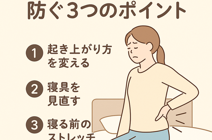 寝起きの腰痛を防ぐポイント