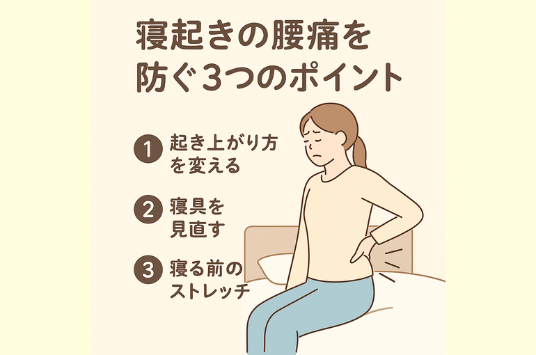 寝起きの腰痛を防ぐポイント